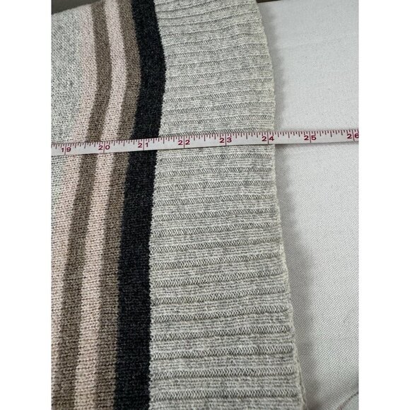 Old Navy Striped Y2K V-Neck Pullover Sweater Medium Retro Knit 09 Cozy Cabincore - Picture 12 of 12